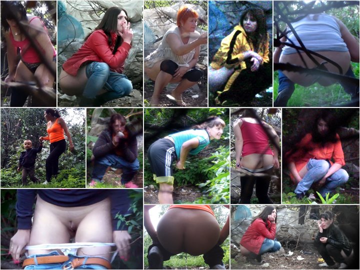 Russian Girls Pee in the Woods 12
