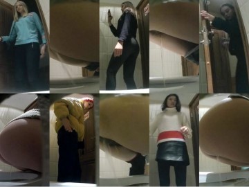 EgoisteWC 103-115 Young girls take off their panties and piss on a hidden camera